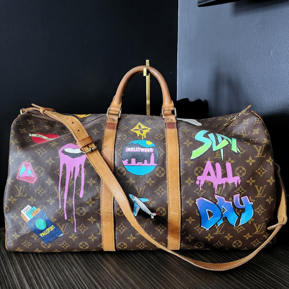 Louis Vuitton Monogram Keepall 55 Travel Bag